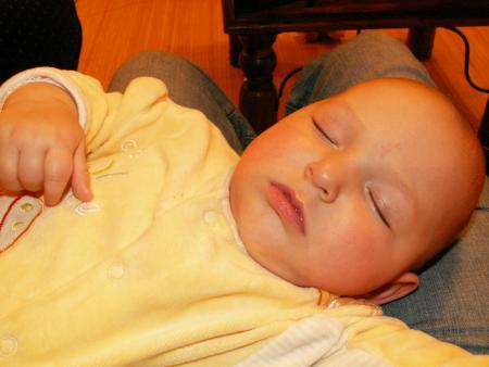 Endormie au t�tou.